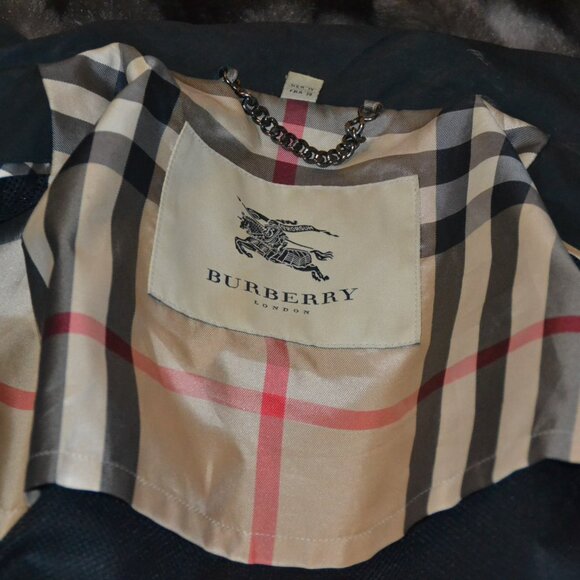 Burberry Woman's TESS Trench/Rain Coat Jacket BLACK Size 6P CUT 1695 - Picture 6 of 9